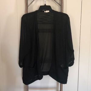 URBAN OUTFITTERS BLACK GAUZY SHRUG SIZE S